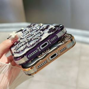 Funda de Teléfono con Diamantes al por Mayor, Diseño de Perlas y Flores, para <span class=keywords><strong>iPhone</strong></span> <span class=keywords><strong>11</strong></span> <span class=keywords><strong>Pro</strong></span> <span class=keywords><strong>Max</strong></span>, 12, 13, 14, 15 <span class=keywords><strong>Pro</strong></span> <span class=keywords><strong>Max</strong></span>, 16 <span class=keywords><strong>Pro</strong></span> <span class=keywords><strong>Max</strong></span> - Product Image 3