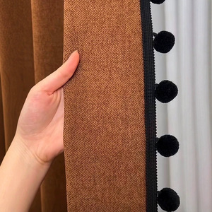 <span class=keywords><strong>2025</strong></span> Mới Đến Hiện Đại Vải Tuyn Mô Hình Nhà Máy Maillard Jacquard Rèm Cửa Trung Bình Phong Cách Cotton Linen Bóng Phòng Ngủ Phòng Khách - Product Image 1