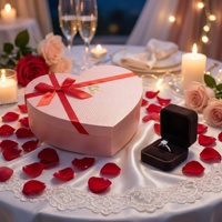 Boîte rigide de forme irrégulière personnalisée, emballage de boîte rigide, boîtes en papier en forme de cœur faites à la main pour mariage, anniversaire et cadeaux de boutique