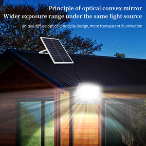 Luce solare a <span class=keywords><strong>LED</strong></span> impermeabile per esterni con proiettore telecomandato da 5M IP67 valutato per uso interno giardino
