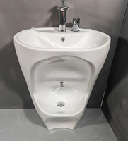 Vente en gros de bâtiments commerciaux Musulman wudu Pied de lavabo en céramique Piédestal sur pied Évier de lavage des mains
