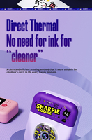Appareil photo instantané SourcingArk CMOS, impression photo, jeux MP3, filtres visage, multifonctions, cadeau idéal pour enfants A7