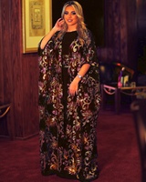 Ensembles Abaya Deux Pièces de Luxe pour Femme, Robe Musulmane Boubou Dubaï, Caftan Marocain, Robe Pailletée Africaine pour Mariage et Fêtes
