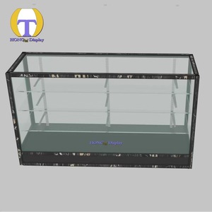 Sản xuất nguyên Nhà cung cấp Nhôm khói cửa hàng hiển thị tủ cao cấp ủ Kính Showcase truy cập với ánh sáng LED - Product Image 3