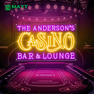 Letrero Luminoso Personalizado para Negocios, Letrero de Neón para <span class=keywords><strong>Casino</strong></span>, Bar, Salón, Letrero de Neón Personalizado para <span class=keywords><strong>Casino</strong></span>, Decoración para Sala de Póker, Sala de Juegos, Decoración de Pared para Bar y Pub - Product Image 3