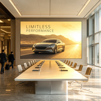 Panneau mural LED COB lavable IP54 P1.25, taille personnalisée, affichage pour hall d'hôtel, réception, salle de réunion, 600-1200cd