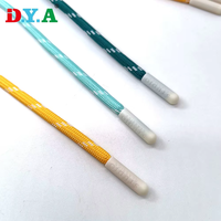 Cordon de serrage rond en polyester personnalisé de 5 mm avec motif à pois colorés et embouts en caoutchouc plastique pour vêtements, sweats à capuche et pantalons