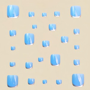 <span class=keywords><strong>Ongles</strong></span> d'orteils artificiels à presser, 24 pièces, couvrance totale, style français, réutilisables, en acrylique, pour les <span class=keywords><strong>pieds</strong></span> - Product Image 3