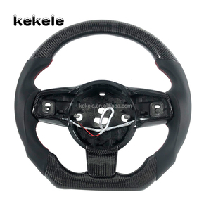 Volant chauffant sport en cuir et fibre de carbone personnalisé pour <span class=keywords><strong>Jaguar</strong></span> F <span class=keywords><strong>Type</strong></span> <span class=keywords><strong>E</strong></span> PACE F PACE XE FJ Haute qualité - Product Image 1
