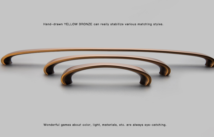 EADER Wonderful line yellow bronze European cabinet handle modern simple design cabinet handle