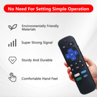 Control Remoto para Todos los Televisores Roku, Compatible con TCL Roku/Hisense Roku Smart TVs (Protección Contra Polaridad Inversa + Recubrimiento Suave al Tacto)