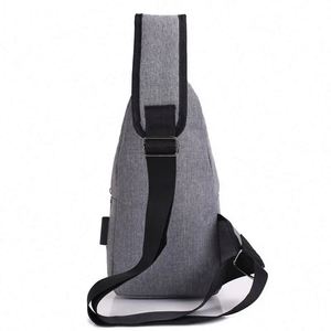 Mochila Oxford Negra Resistente al Agua con Logotipo Personalizado de Alta Calidad, Bolso Bandolera de Pecho y Hombro, Bolsos de Viaje para Hombre - Product Image 2