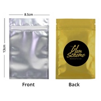 Sac en plastique à fermeture éclair plate avec logo personnalisé, thermoscellable, anti-odeur, flexible, pour emballage de bijoux