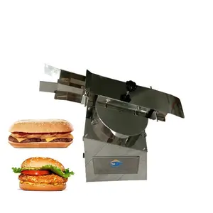 Máquina cortadora de pan eléctrica de corte horizontal para hamburguesas pequeñas, máquina rebanadora de hamburguesas para perros calientes