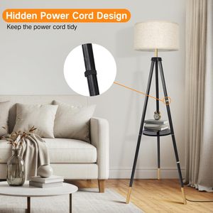 Đèn đứng có chân đế gỗ, kèm bóng đèn và điều khiển từ xa - Product Image 5