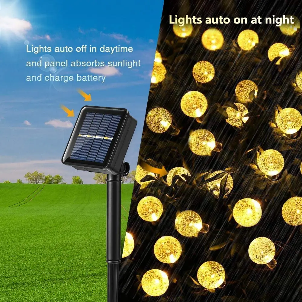 2021 New Outdoor Solar String Light 30 LEDs Suitable For Garden And Courtyard Party Decorations