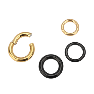 Showfay acciaio chirurgico anelli a cerchio 316L anelli al naso grandi dimensioni gioielli Clicker segmento anelli all'ingrosso - Product Image 4