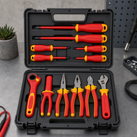 Kit d'outils manuels certifiés VDE de haute précision, norme de sécurité 1000V, garantie 1 an, directement de l'usine, avec étui de rangement rigide