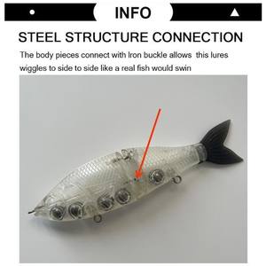 Usine en gros <span class=keywords><strong>pas</strong></span> <span class=keywords><strong>cher</strong></span> prix 182mm/86g clair blanc glisse appâts leurres naufrage lent dur leurre de pêche blancs non peints glisse appâts - Product Image 4