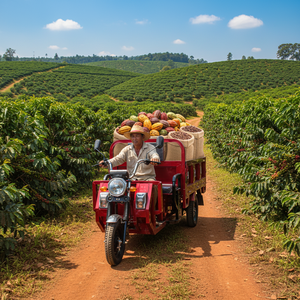 Tricycle électrique robuste 60 V 1 000 W, boîte en acier à benne basculante, convertible, pour l'agriculture - Product Image 1