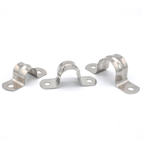 Collier de serrage en U en acier inoxydable 304 de haute qualité avec joint en caoutchouc, 14 mm, 18 mm, métrique, à deux trous