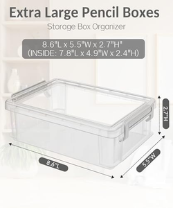 Mini Cajas de Almacenamiento Rectangulares de Plástico PP Transparente a Prueba de Agua de 1.3L con Tapas (Moldeadas por Inyección) - Product Image 2