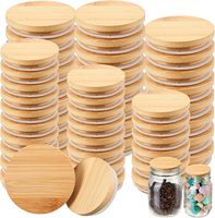 Bouchon de bouteille en bambou à large ouverture, réutilisable, durable, écologique, couvercle pour bocal Mason avec joint antidérapant pour cuisines domestiques