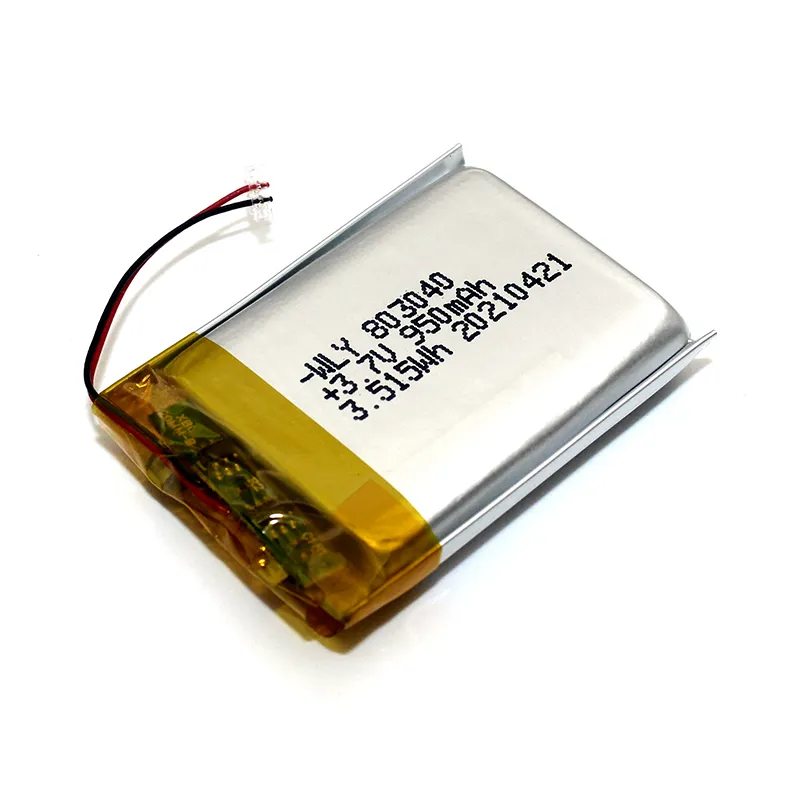 Wly 803040 950Mah 3.7V Li-Ion Polymeer Beslag Oplaadbare Batterij Voor Smart Horloge Gps Speaker