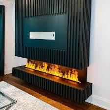 Decoración para el Hogar, Chimenea Eléctrica LED 3D de 1000 mm con Llama, Control Remoto, Vaporizador Eléctrico de Diseño - Product Image 2