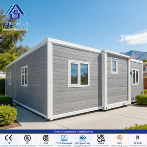 Maison conteneur préfabriquée extensible de 40 pieds ou 20 pieds, 4 chambres, 2 salles de bain, galvanisée, pliable, mobile, avec garantie de 3 ans et pièces de rechange gratuites - Product Image 1