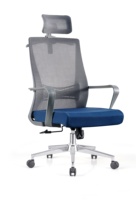 Chaise de bureau mini ventilée, chaise de bureau simple pour hôtel, chaise de secrétaire avec appui-tête 3D monobloc