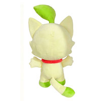 Peluche personnalisée en forme de chat de dessin animé vert au toucher ultra-doux, taille personnalisable, fabricant de peluches personnalisées