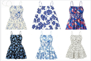 Vestido Largo Plisado de Verano para Adulto, de Cintura Alta, Estilos Variados, para Vacaciones y Playa, Surtido Aleatorio - Product Image 1