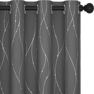 <span class=keywords><strong>Rideau</strong></span> de fenêtre de salon de luxe doux gris foncé à isolation <span class=keywords><strong>thermique</strong></span> 100% rideaux en tissu <span class=keywords><strong>court</strong></span> occultant pour chambre à coucher - Product Image 2