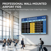 Terminal FIDS de Montaje en Pared Personalizado OEM, Sistema LCD Integrado Multipanel con Estado de Vuelo Codificado por Colores para Llegada al Aeropuerto