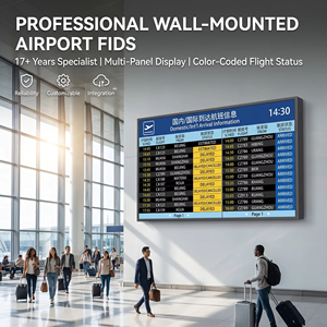 Terminal FIDS de Montaje en Pared Personalizado OEM, Sistema LCD Integrado Multipanel con Estado de Vuelo Codificado por Colores para Llegada al <span class=keywords><strong>Aeropuerto</strong></span> - Product Image 1