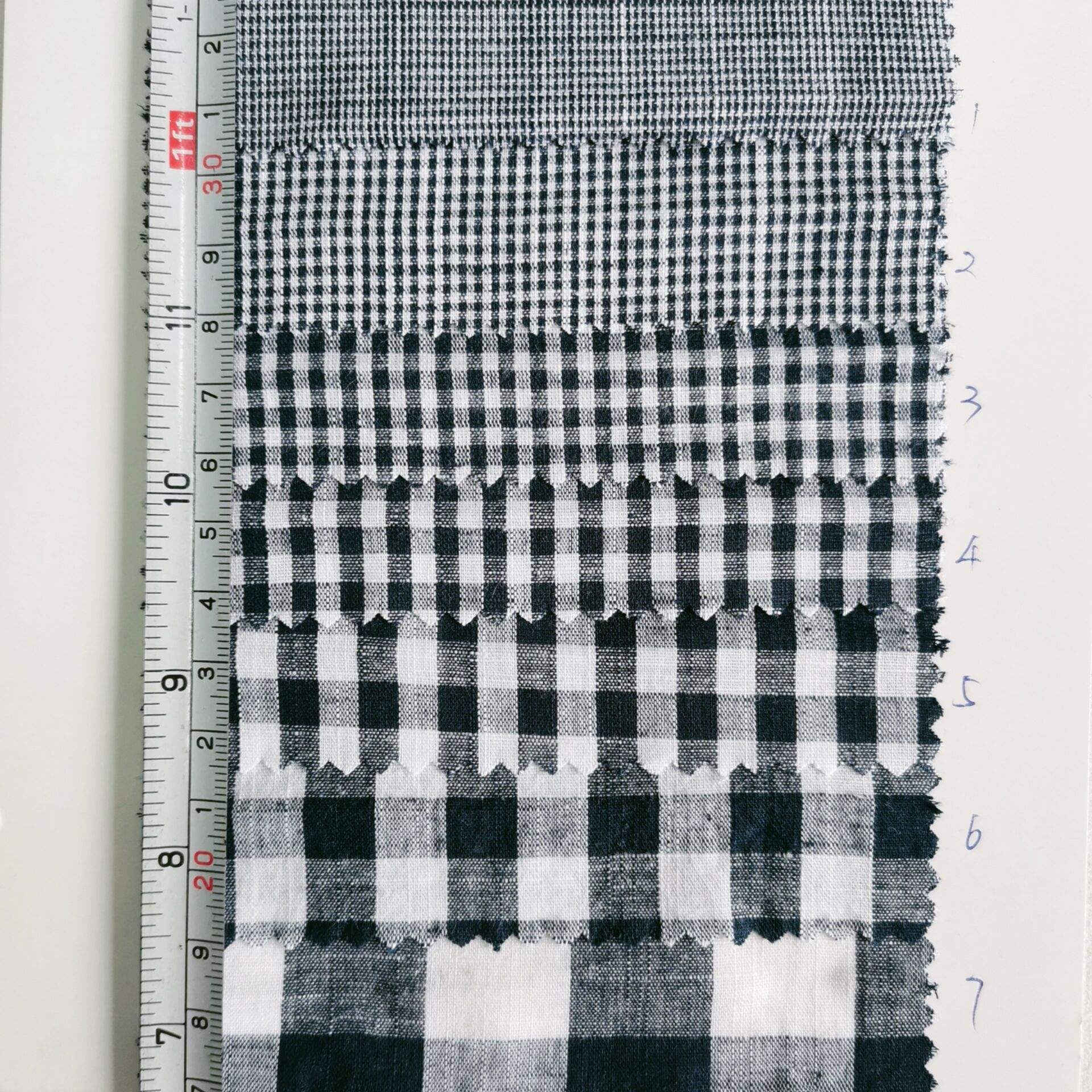 cotton fabric french rustic check