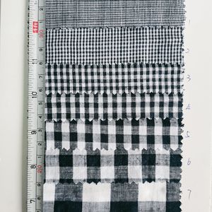 6 mm di controllo 100% tessuto di cotone per camicia per bambino abito in filato strisce di quadri tinte - Product Image 6
