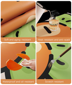 Tapis de souris extra large motif lapin, carotte et ours, antidérapant, élégant, idéal pour les postes de travail et les bureaux d'étude - Product Image 6