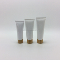 5g 15g 30g 50g 100g pots en verre givré ambre clair cosmétique emballage en bambou avec couvercle en bambou