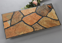Carreaux de céramique de Foshan pour murs et sols extérieurs, 300x600 mm, motif pierre, style campagnard, pour balcon, cour extérieure, clôture