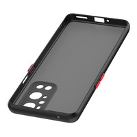 Peau Sentiment Contraste Couleur Givré Couverture de Téléphone Dur PC Silicone Téléphone Cas pour One Plus 9 Pro