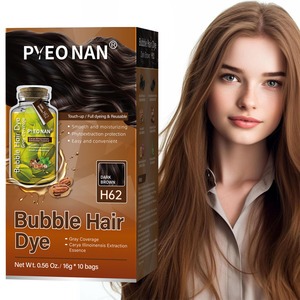 Tinte de Cabello Profesional en Espuma Estilo Coreano, Coloración Rápida en Múltiples Tonos, Espuma para Teñir el Cabello, Color Negro en Sachet - Product Image 2