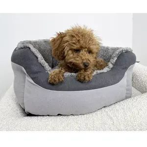 Custom Shape Sleeping Plush Calming Puppy Dog Soft Touch Cat Dog Beds