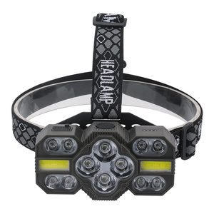 BORUiT <strong>High</strong> <strong>Power</strong> <strong>Headlamp</strong> Abs Body <strong>Headlamps</strong> Rechargeable Led Head Lamp <strong>Waterproof</strong> Suitable for Hiking Running Repairing - Product Image 1