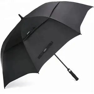 큰 자동 고품질 방풍 자동차 브랜드 로고 금속 비 골프 우산 대형 68 인치 사용자 정의 더블 캐노피 우산 없음