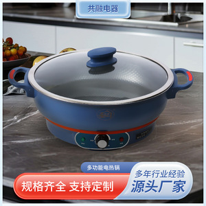 Tempered Glass Lid For <b>Electric</b> <b>Steamer</b> 36 Cm 38 Cm 40 Cm With Blue Handle And Safety Label - Product Image 5