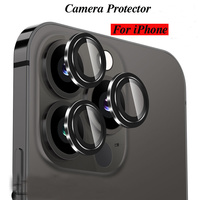 Kamera Lens koruma camı için iPhone 16 15 14 13 12 11 Mini Pro Max Lens Metal halka koruyucu Film