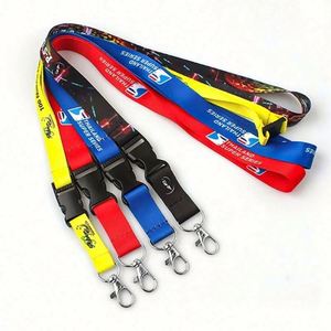 Custom Logo Printed Neck Nylon Strap <b>Lanyard</b> Sling ID Badge Keychain Holder <b>Lanyard</b> Name Card <b>Polyester</b> <b>Lanyard</b> for Event - Product Image 5