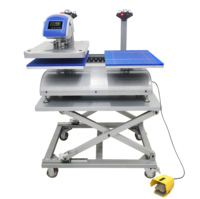 Nouvelle presse à chaud électrique automatique grand format à double station pour transfert par sublimation sur T-shirts